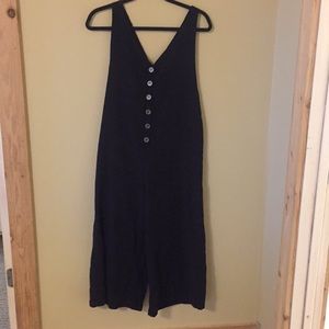 Black linen jumpsuit